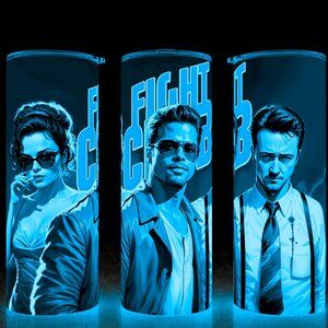 Glow in the Dark Fight Club 90s Tyler Durden - Bradd Pitt Movie Cup Mug Tumbler